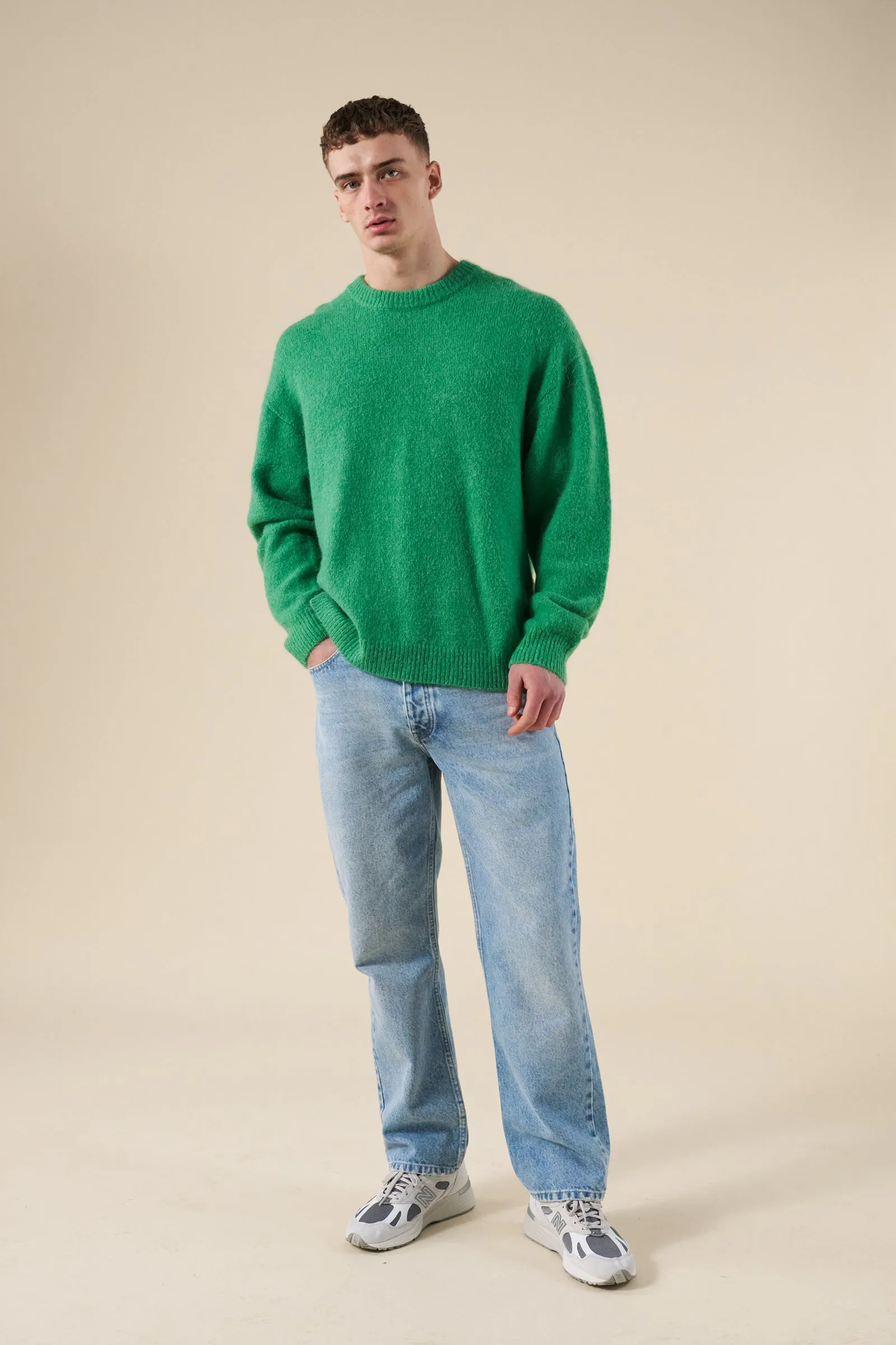 BAXTER MOHAIR BLEND SWEATER - KELLY GREEN sold by Bound product image thumbnail 4