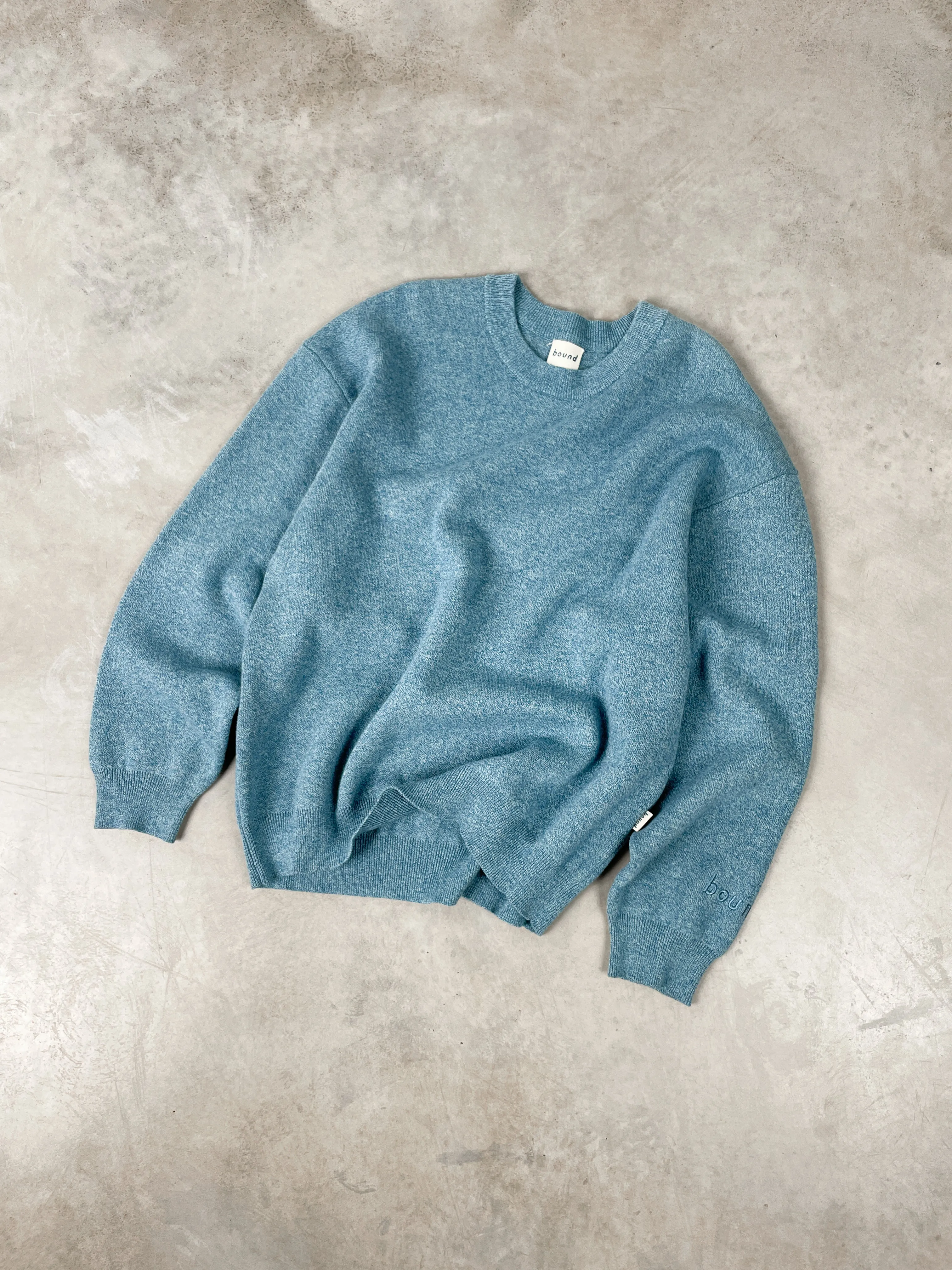 DELMAR KNIT SWEATER - AZURE BLUE sold by Bound product image thumbnail 3