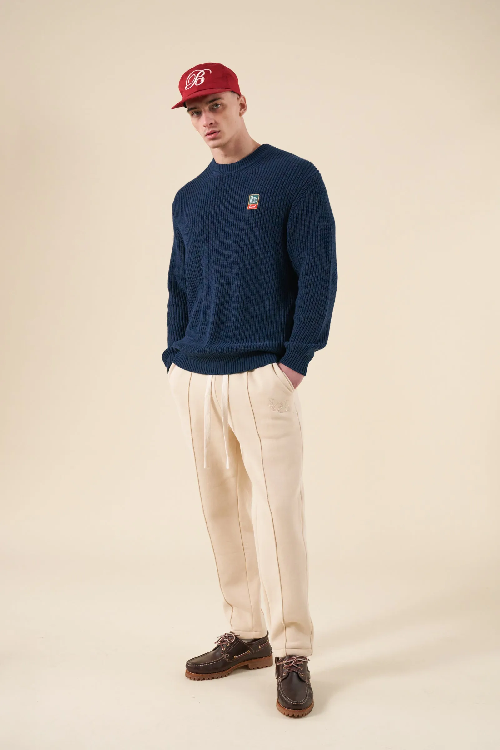 RETRO FISHERMAN RIB KNIT SWEATER - PETROL BLUE sold by Bound product image thumbnail 3