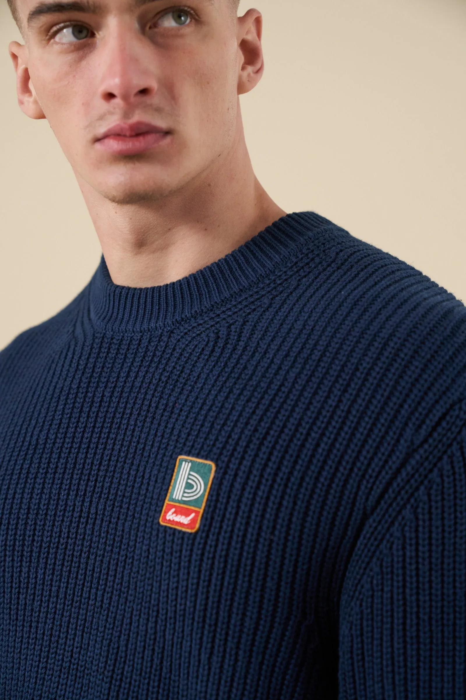 RETRO FISHERMAN RIB KNIT SWEATER - PETROL BLUE sold by Bound product image thumbnail 5