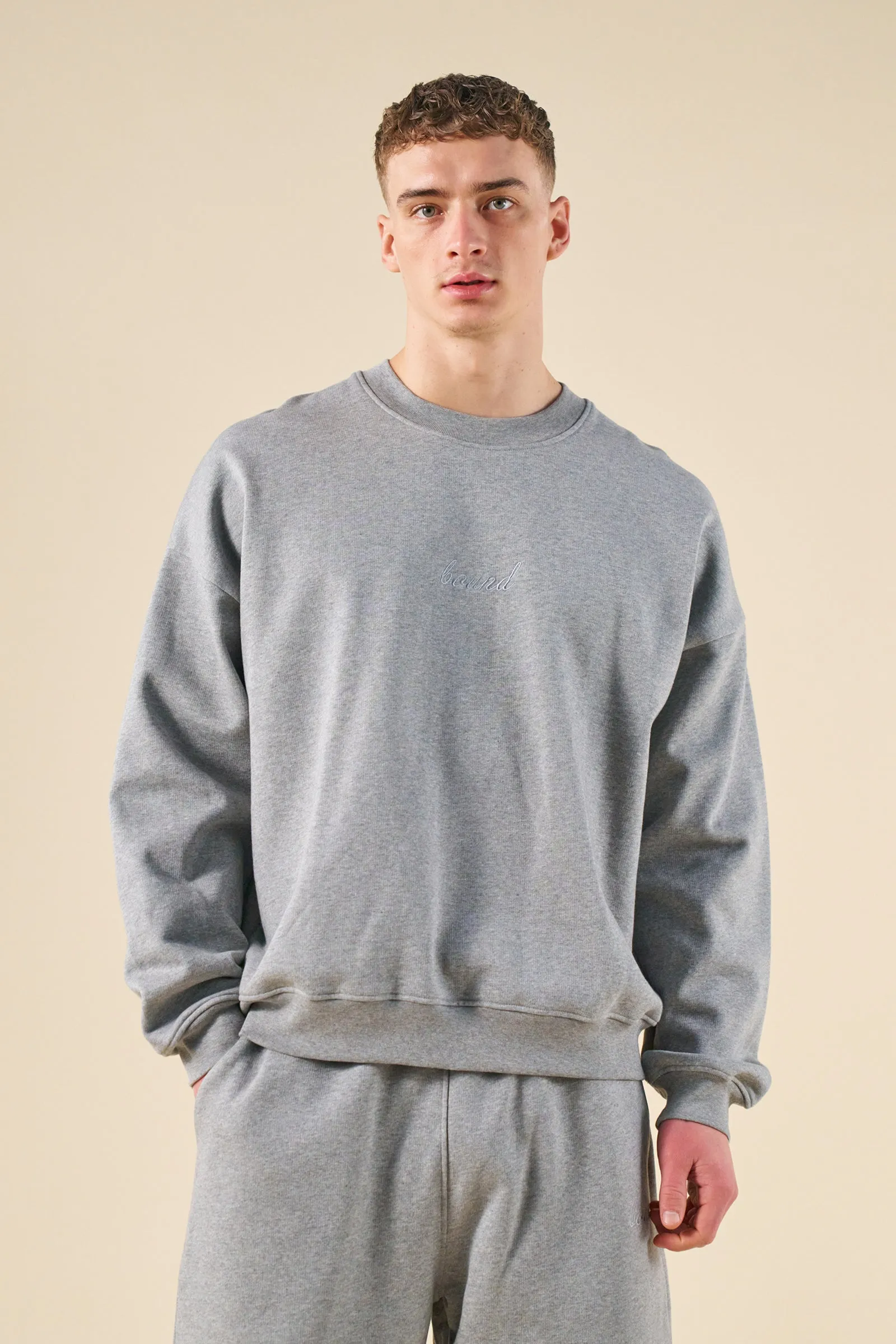 SUSTAIN HEAVY SWEATER - HEATHER GREY sold by Bound