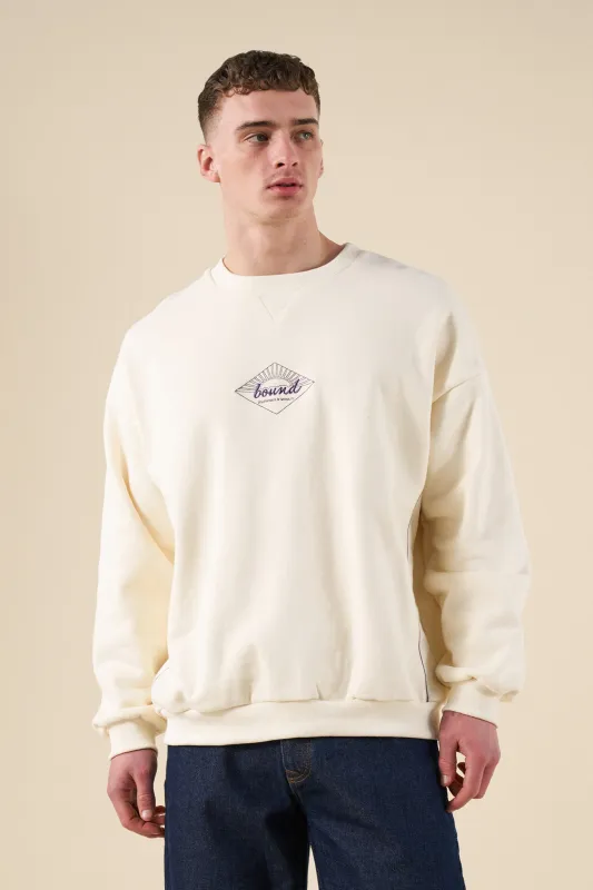 SUNRISE SWEATER - ECRU / PURPLE sold by Bound