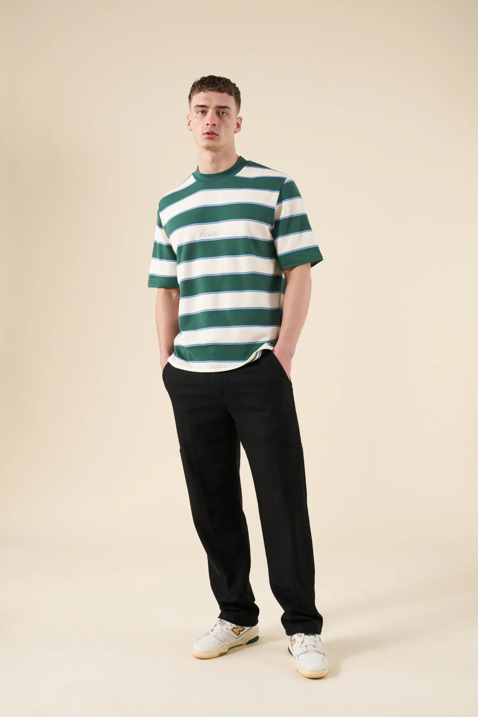PIQUE STRIPE TEE - RETRO GREEN / BLUE / WHITE sold by Bound product image thumbnail 4
