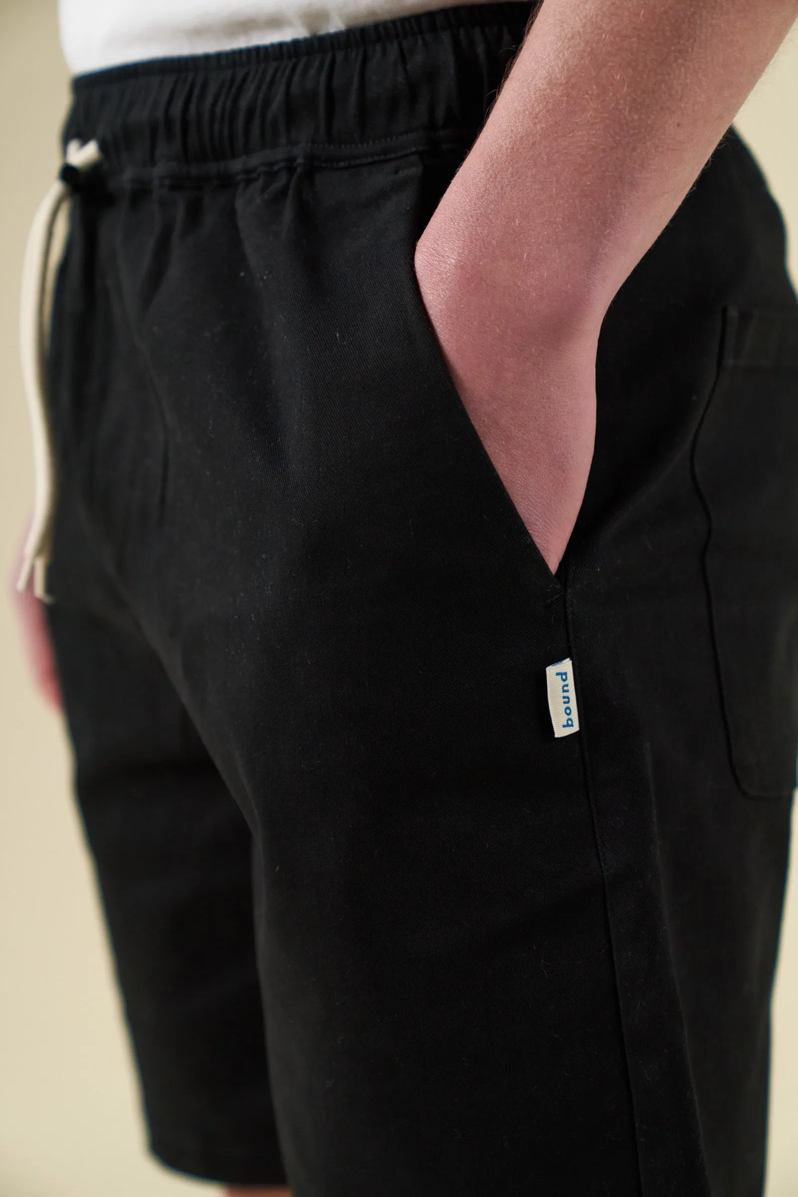 CANVAS SHORTS - BLACK sold by Bound product image thumbnail 5