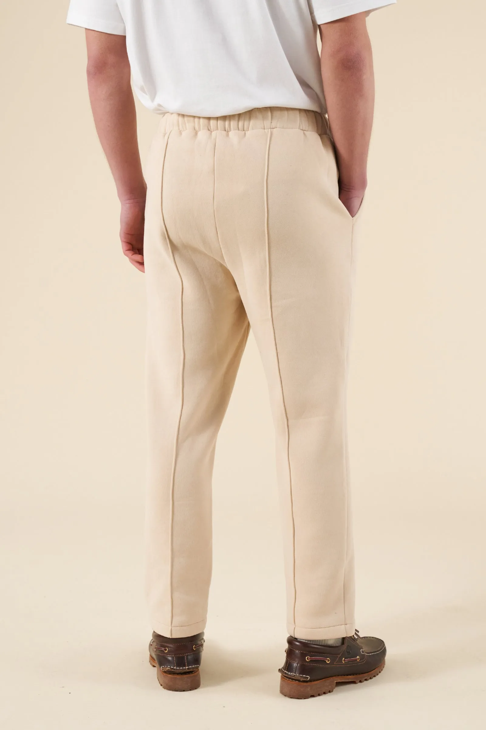 CUFFLESS PLEAT JOGGERS - CREAM sold by Bound product image thumbnail 4