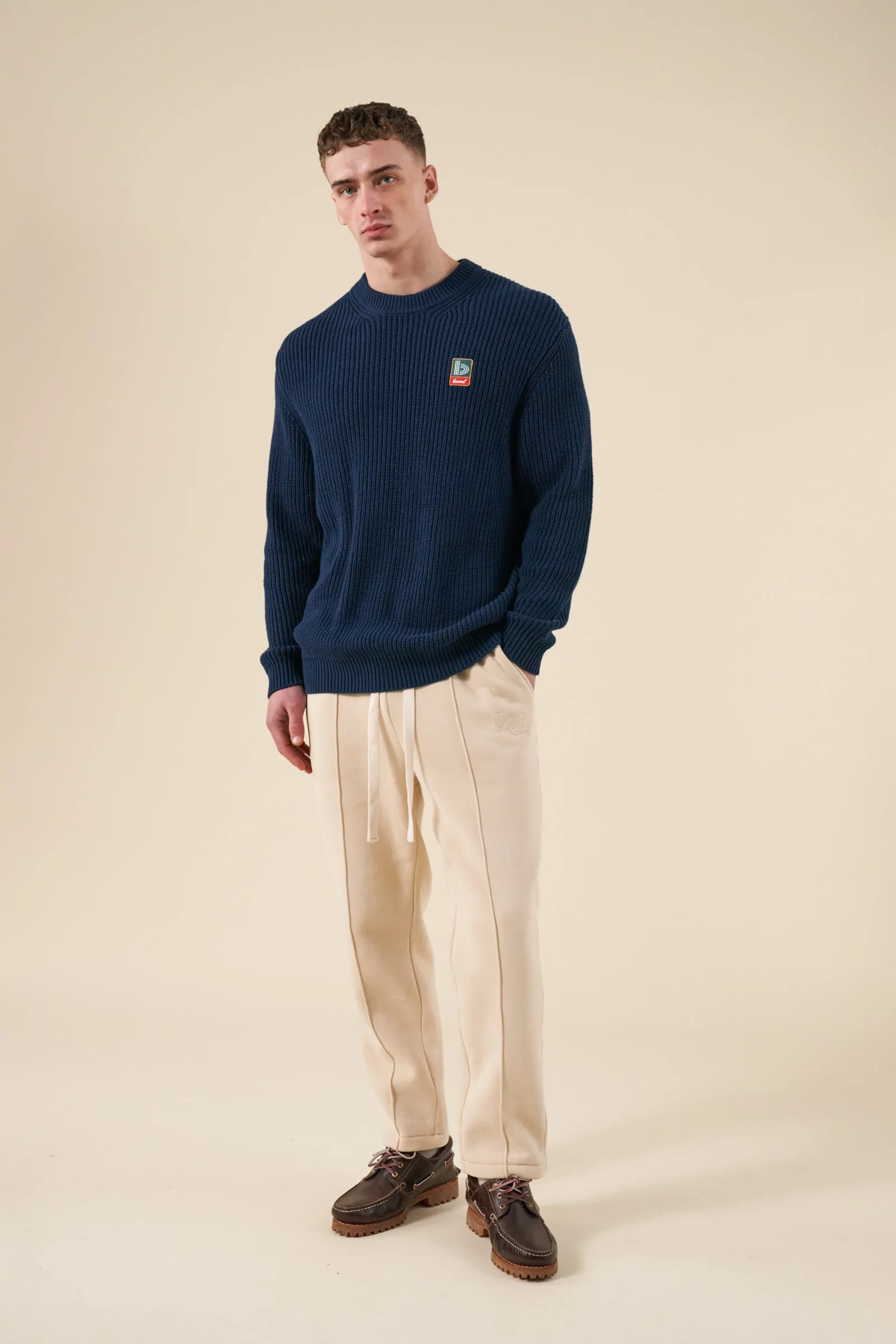 CUFFLESS PLEAT JOGGERS - CREAM sold by Bound product image thumbnail 3