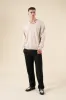 TROPEZ KNIT POLO SWEATER - STONE sold by Bound