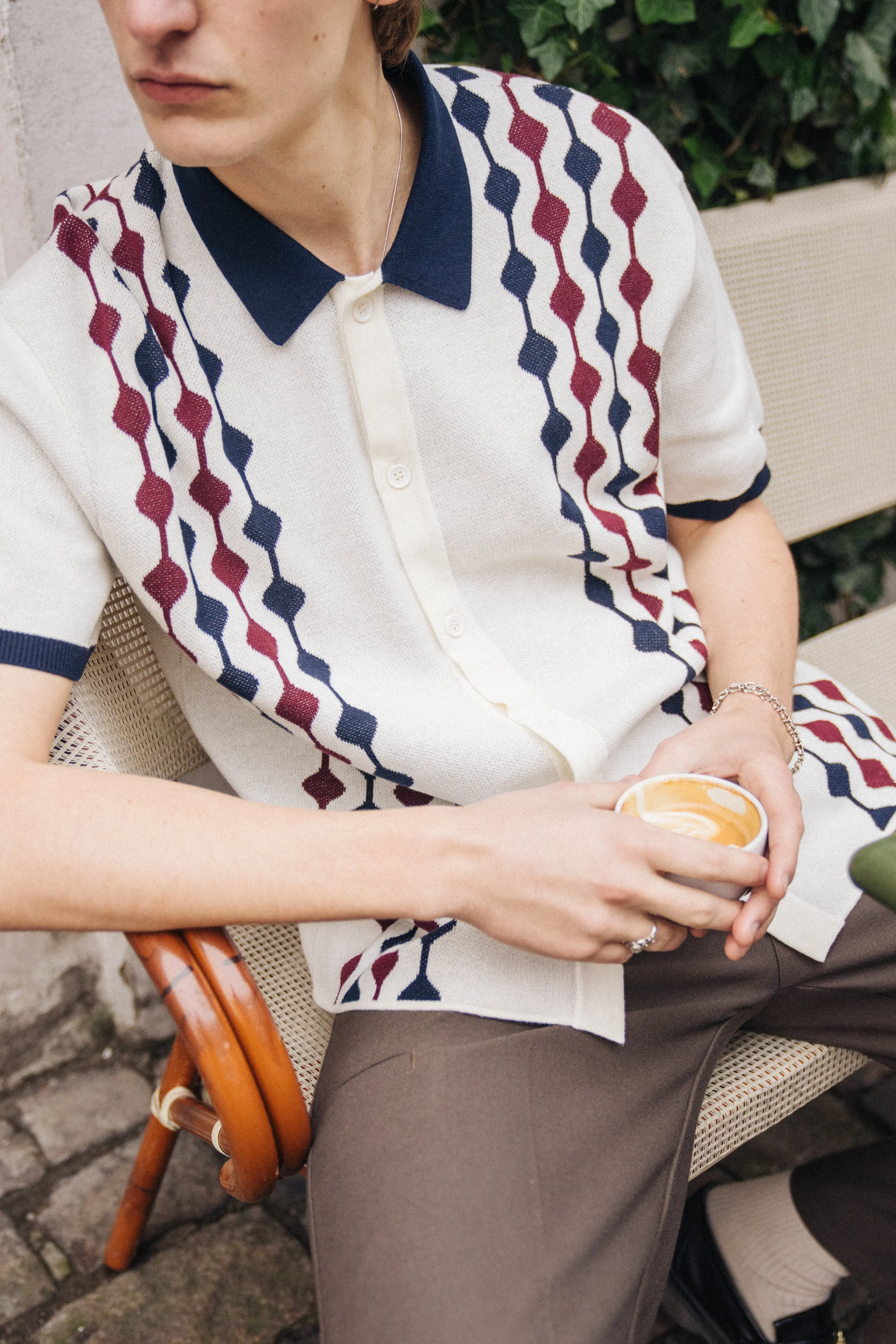 ABBEY KNIT POLO - ECRU sold by Bound product image thumbnail 2