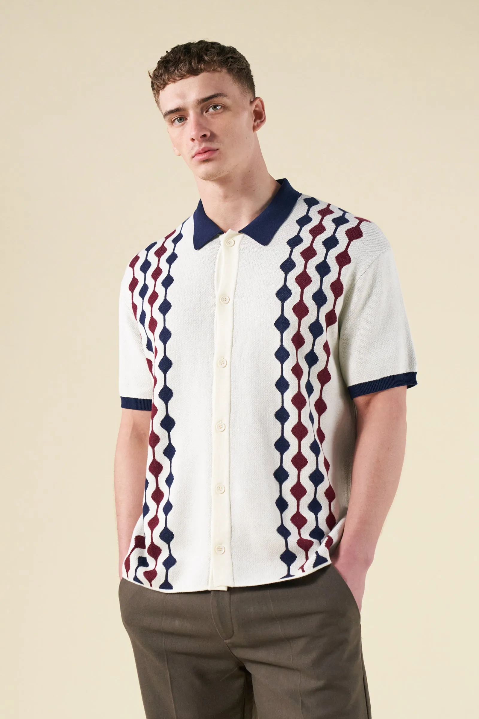 ABBEY KNIT POLO - ECRU sold by Bound