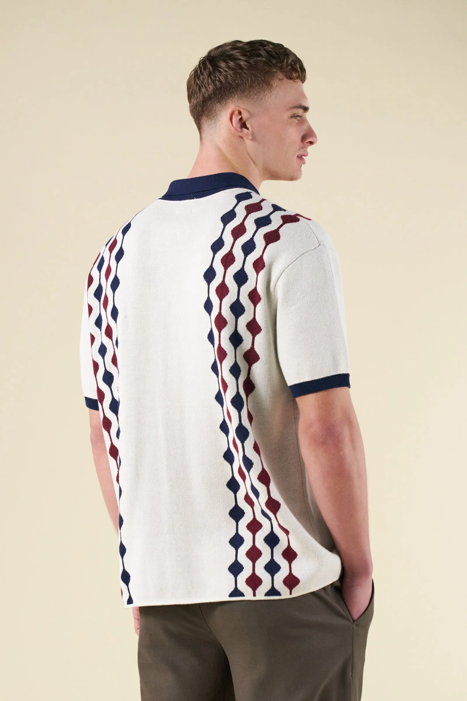 ABBEY KNIT POLO - ECRU sold by Bound product image thumbnail 4