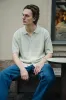 STANLEY WAFFLE KNIT POLO - PISTACHIO sold by Bound