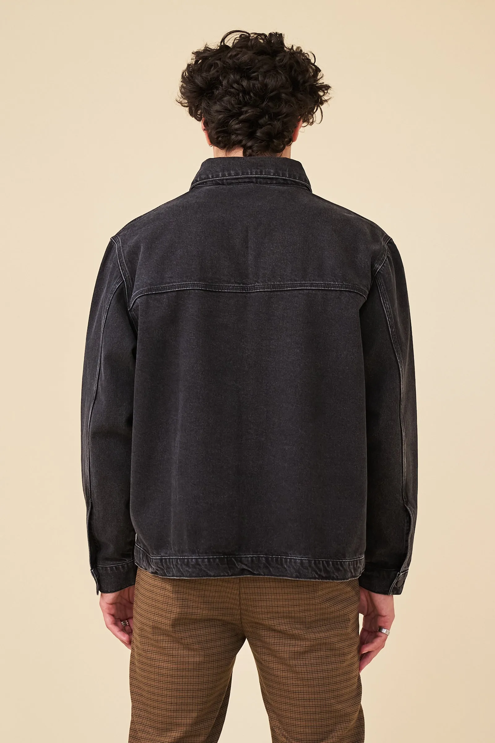 MANHATTAN DENIM WORK JACKET - WASHED BLACK sold by Bound product image thumbnail 5