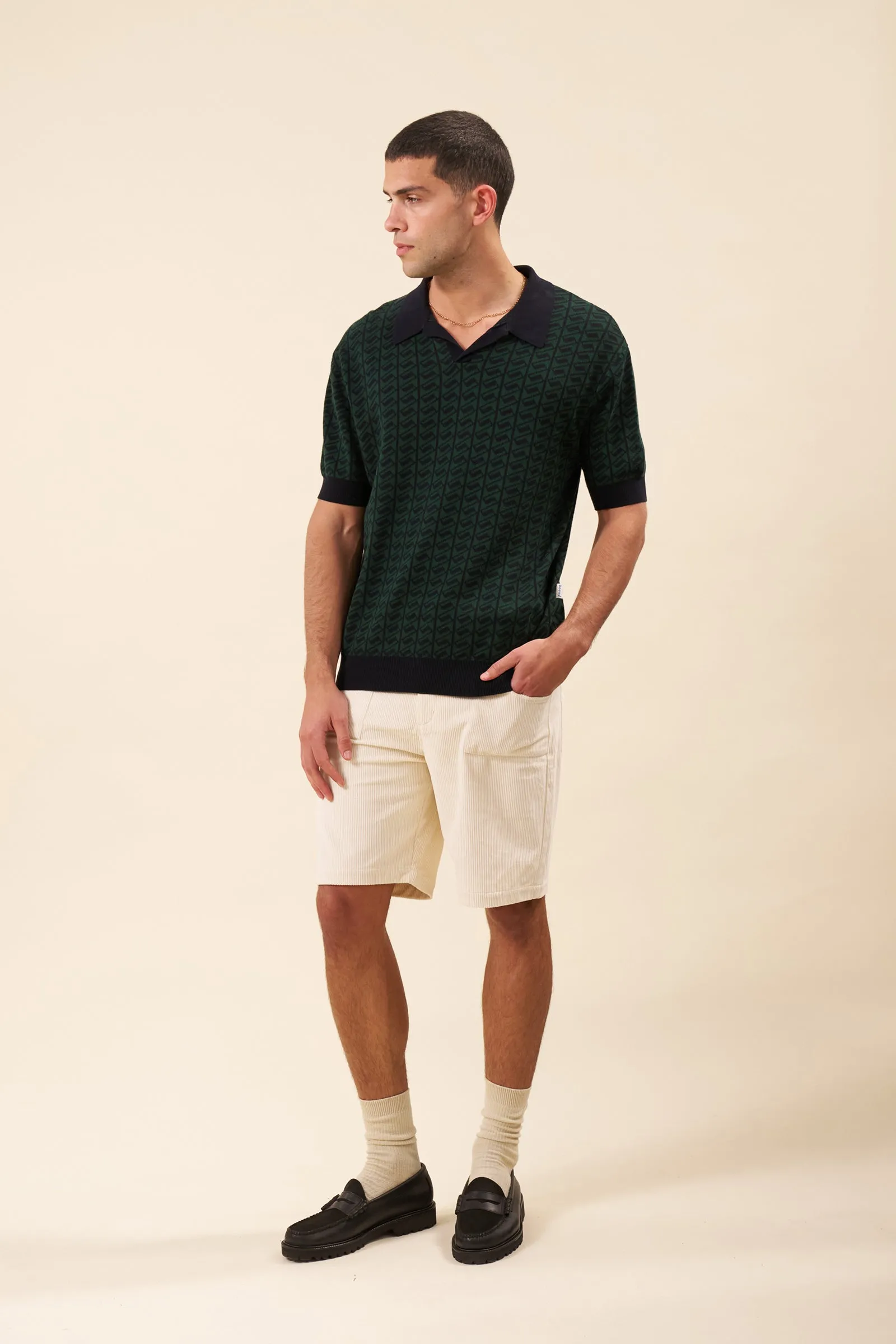 HARRIS KNIT POLO - NAVY/FOREST sold by Bound product image thumbnail 2