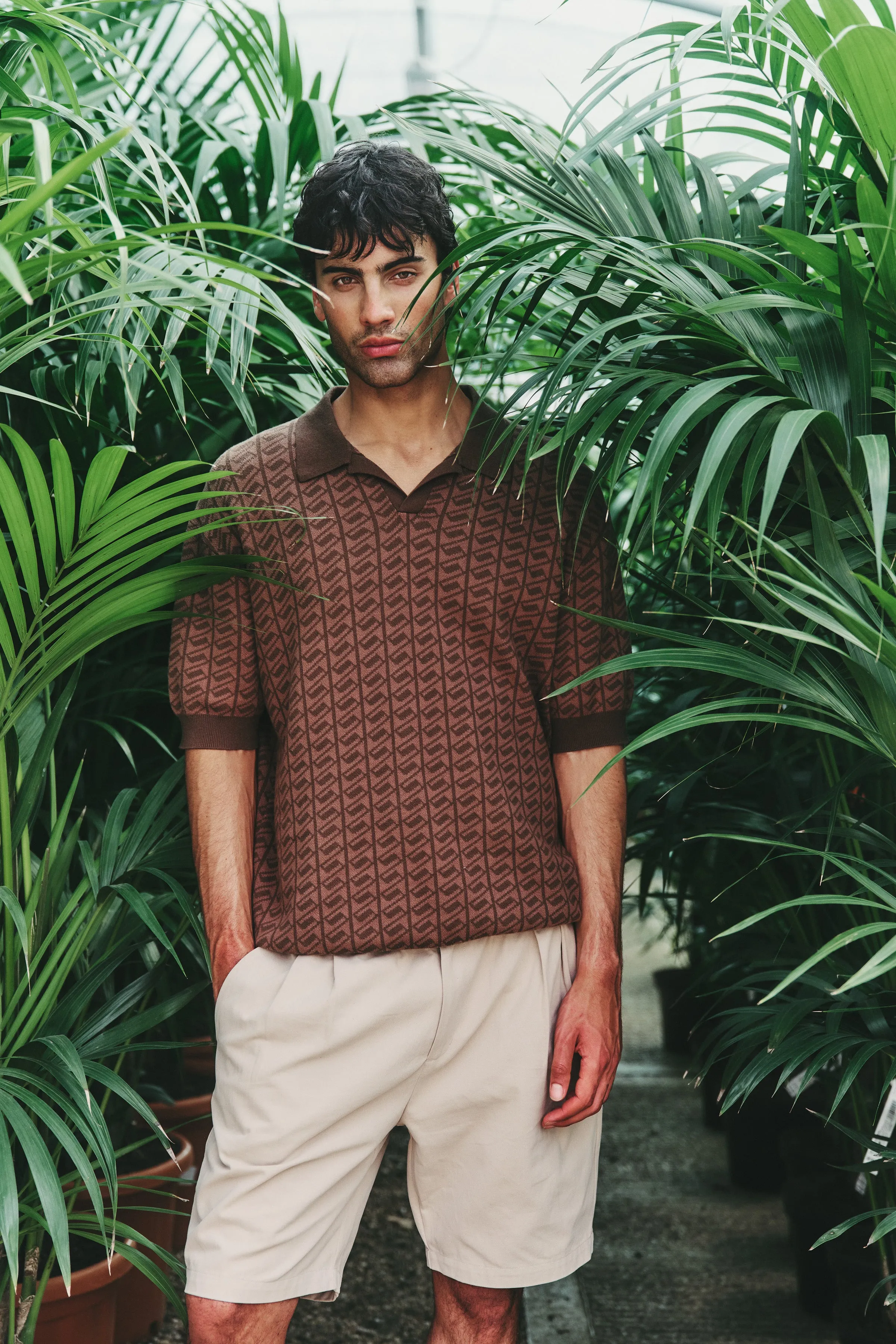 HARRIS KNIT POLO - BROWN BLEND sold by Bound product image thumbnail 2