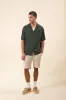 VINTAGE CUPRO CUBAN SHIRT - FOREST sold by Bound