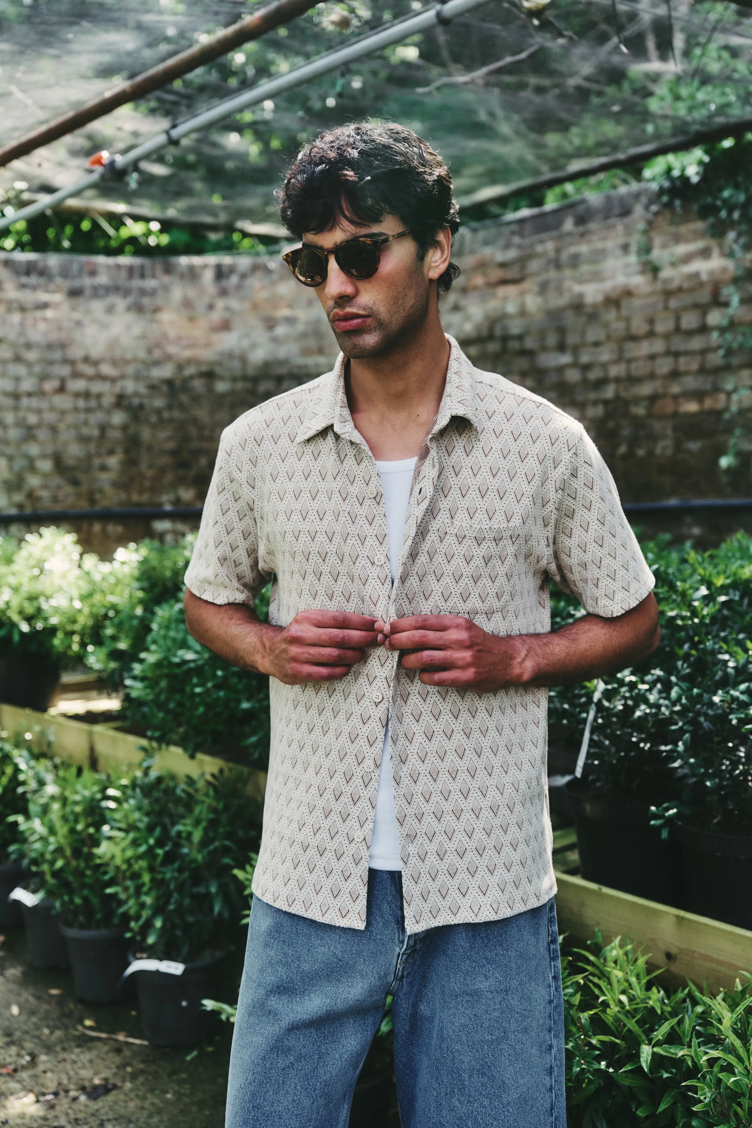 ROMAN WOVEN POLO - ECRU sold by Bound product image thumbnail 2