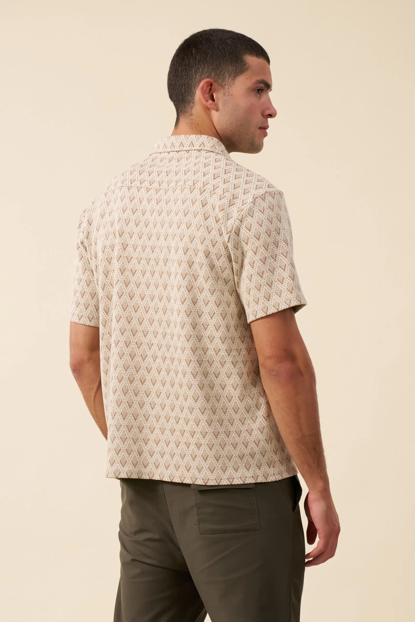 ROMAN WOVEN POLO - ECRU sold by Bound product image thumbnail 5