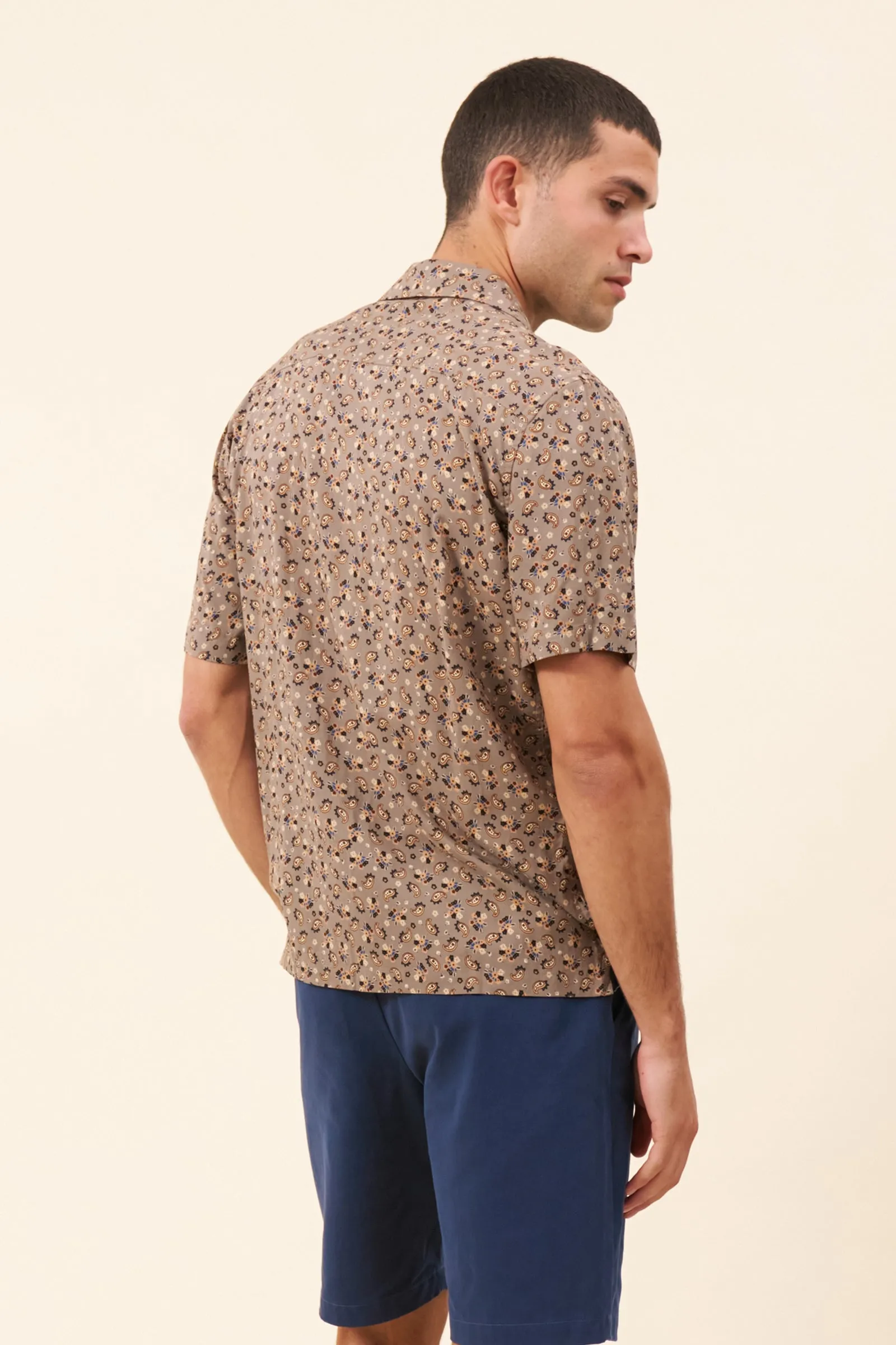 PAISLEY RAYON SHIRT - MUSHROOM sold by Bound product image thumbnail 4