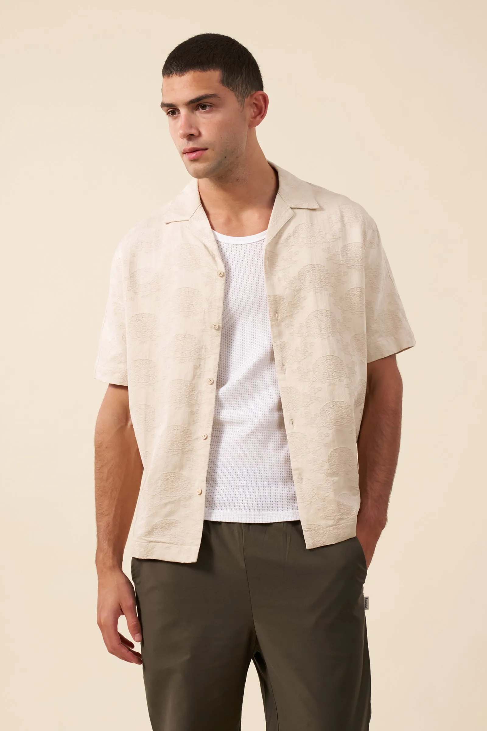 FLORA EMBROIDERED SHIRT - CREAM sold by Bound
