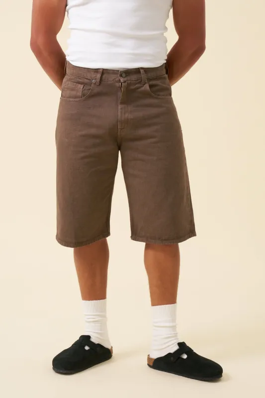 BOTHA UNION DENIM JORTS - WASHED BROWN sold by Bound