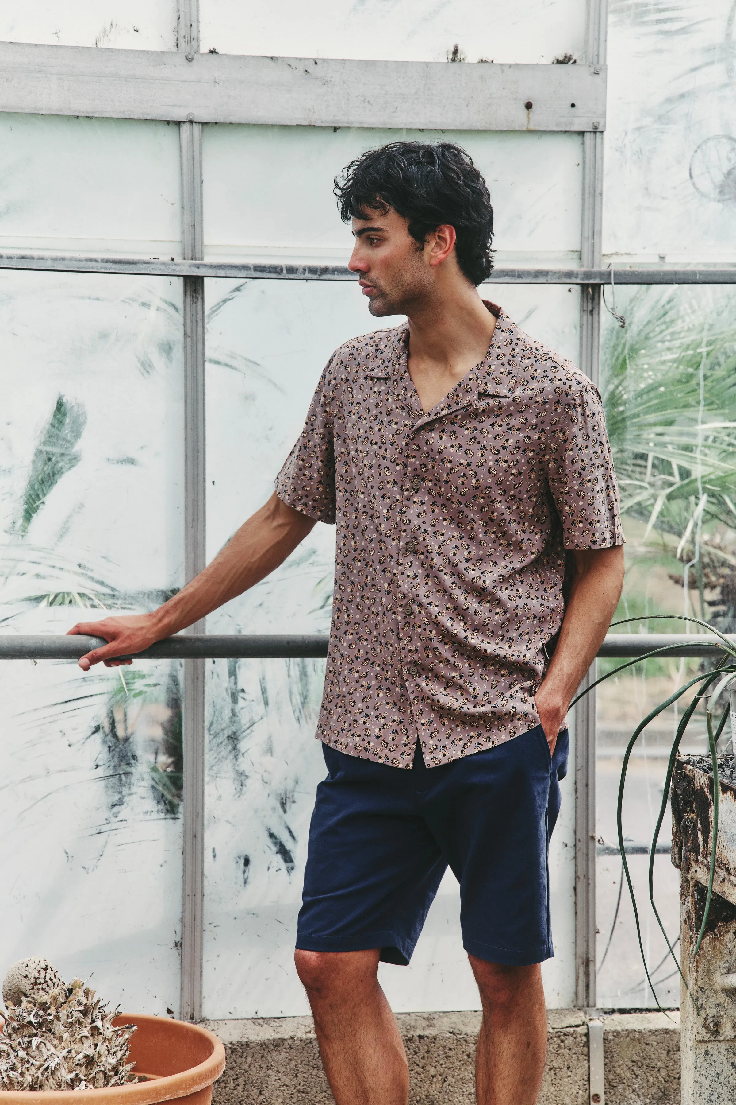 PLEAT SMART CANVAS SHORTS - NAVY sold by Bound product image thumbnail 2
