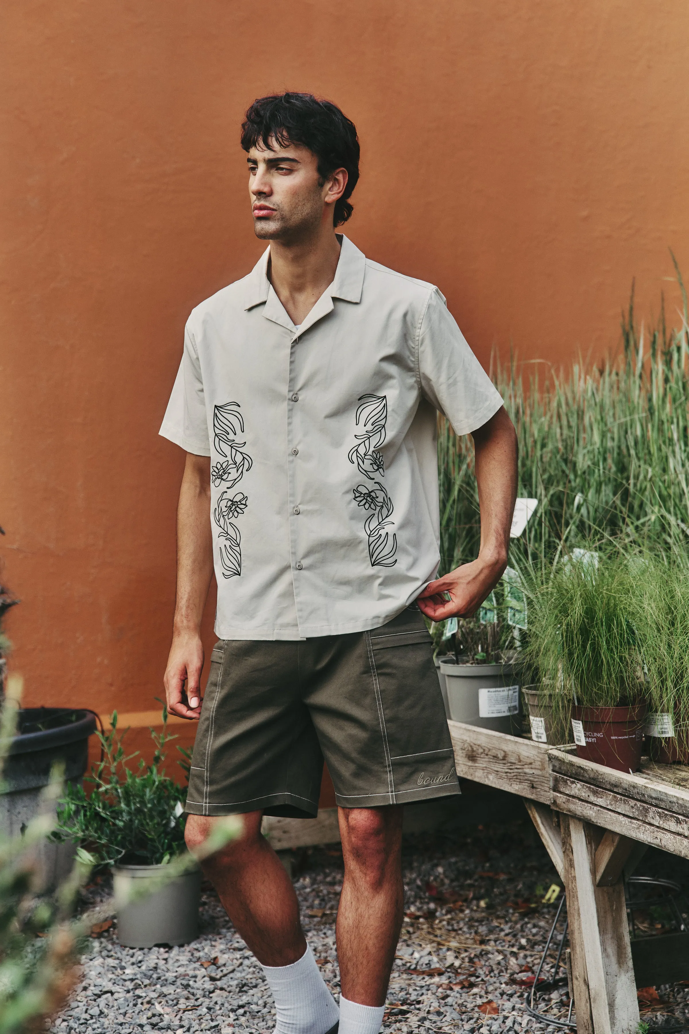 CANVAS CONTRAST SHORTS - ARMY GREEN sold by Bound product image thumbnail 2