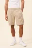 PEACHED CANVAS SHORTS - SAND sold by Bound