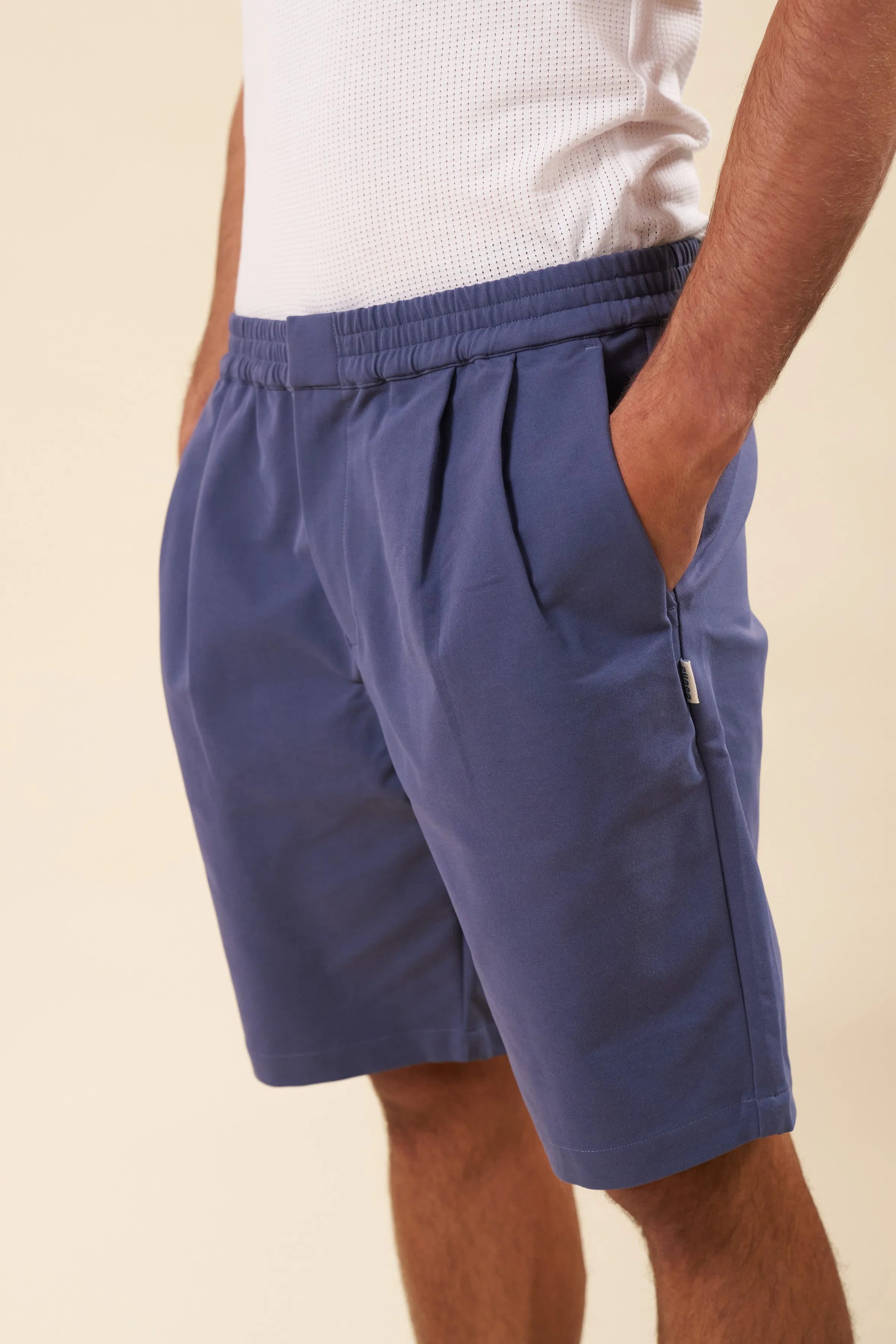 PEACHED CANVAS SHORTS - MID BLUE sold by Bound product image thumbnail 5