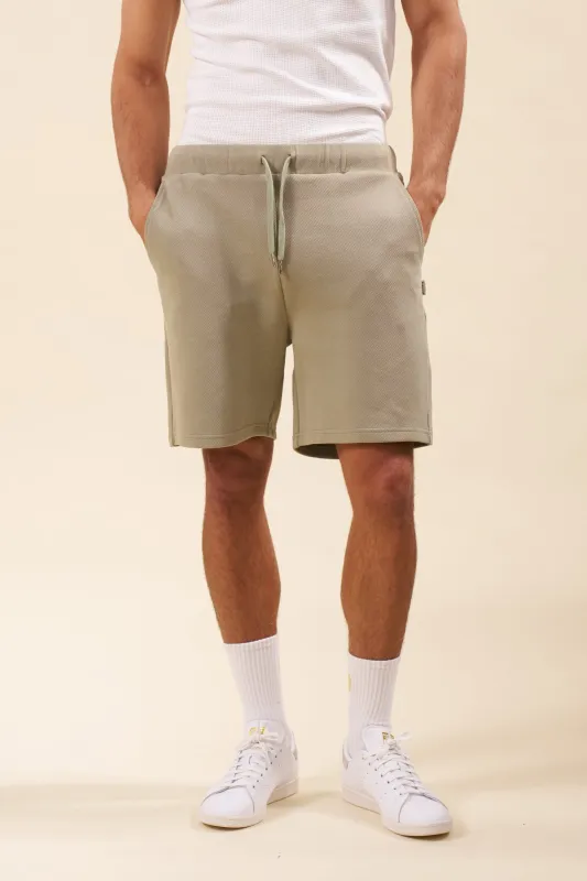 PIQUE WAFFLE SHORTS - SAGE sold by Bound