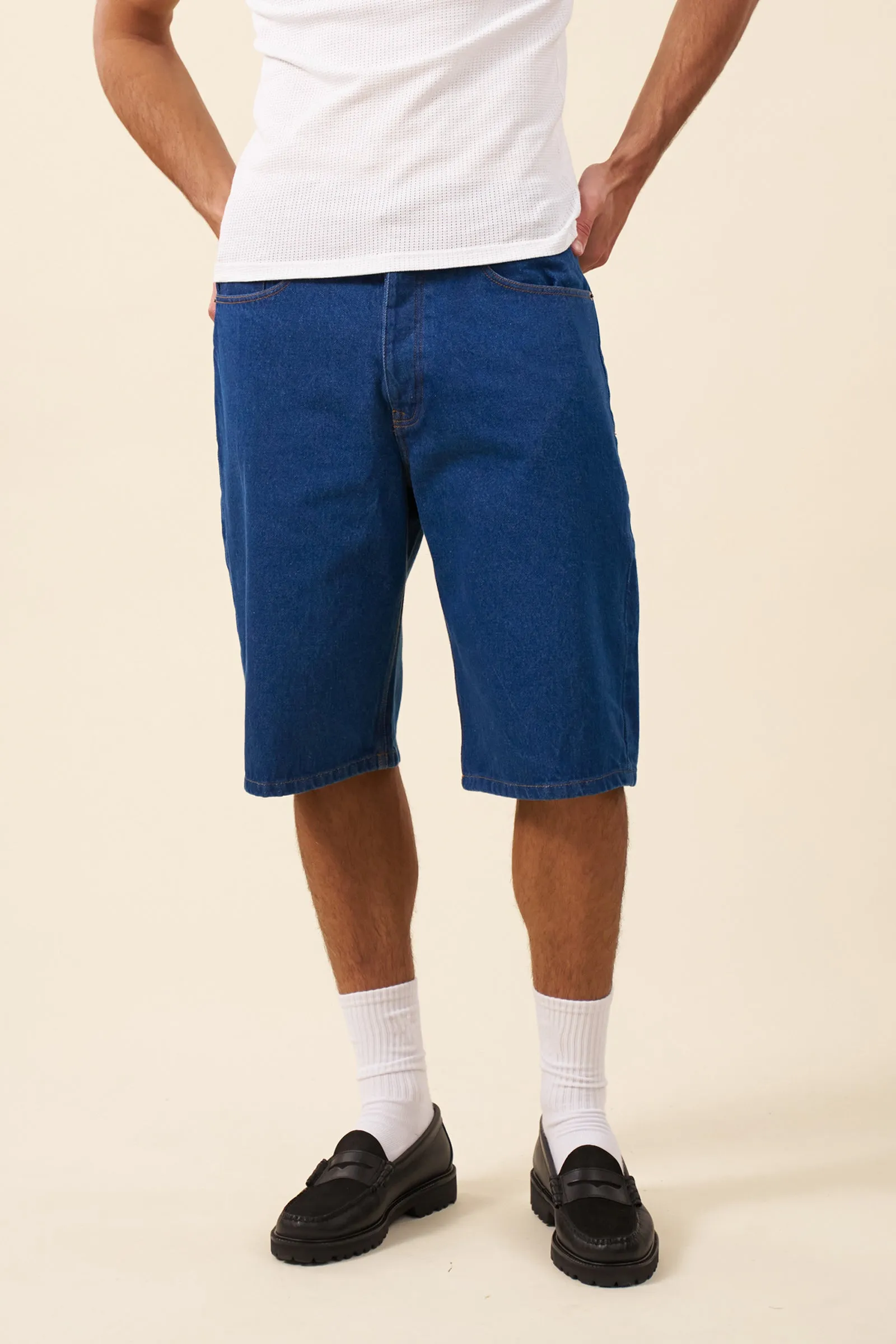 UNION DENIM JORTS - MID BLUE sold by Bound