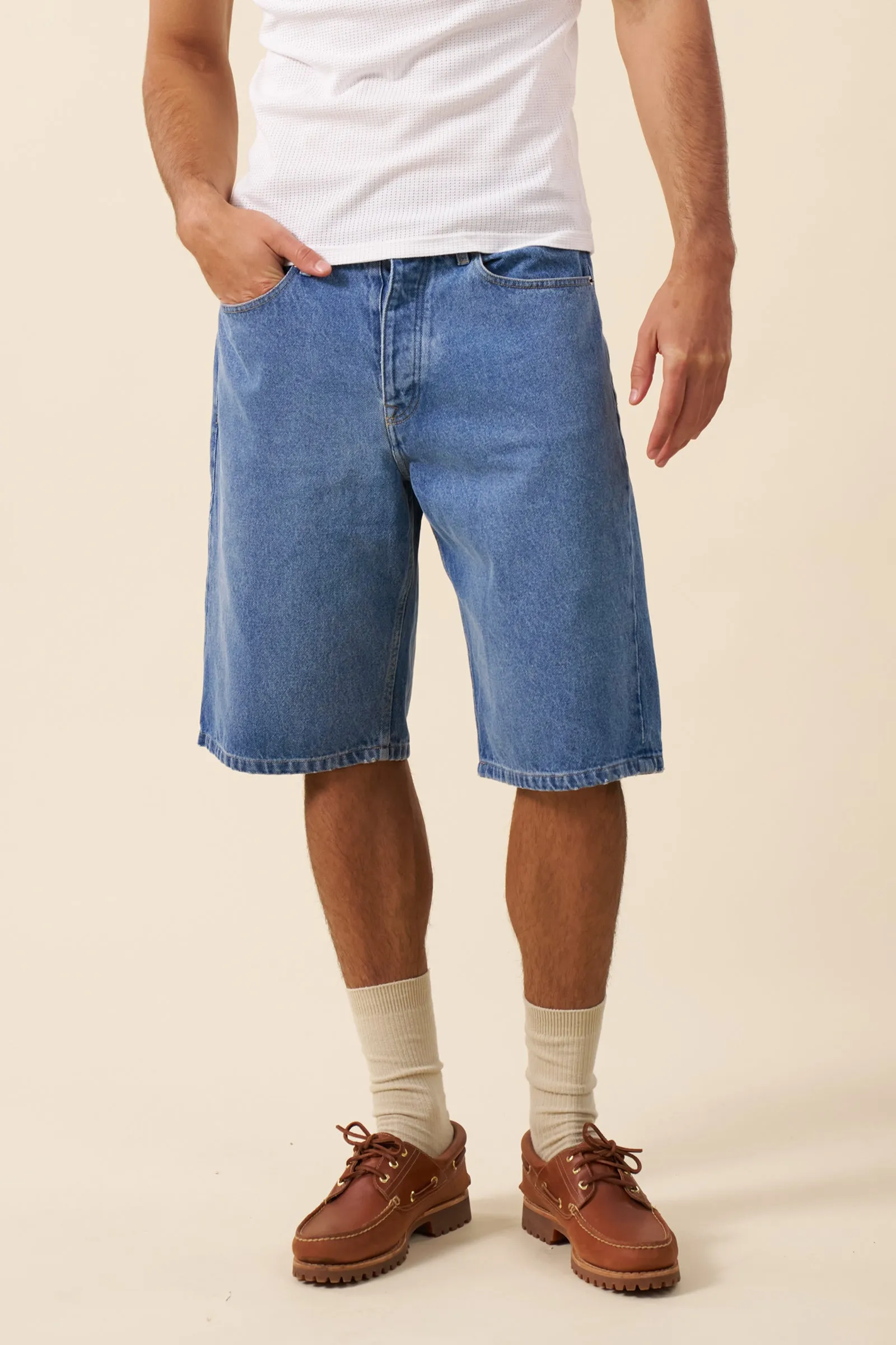 UNION DENIM JORTS - LIGHT BLUE sold by Bound