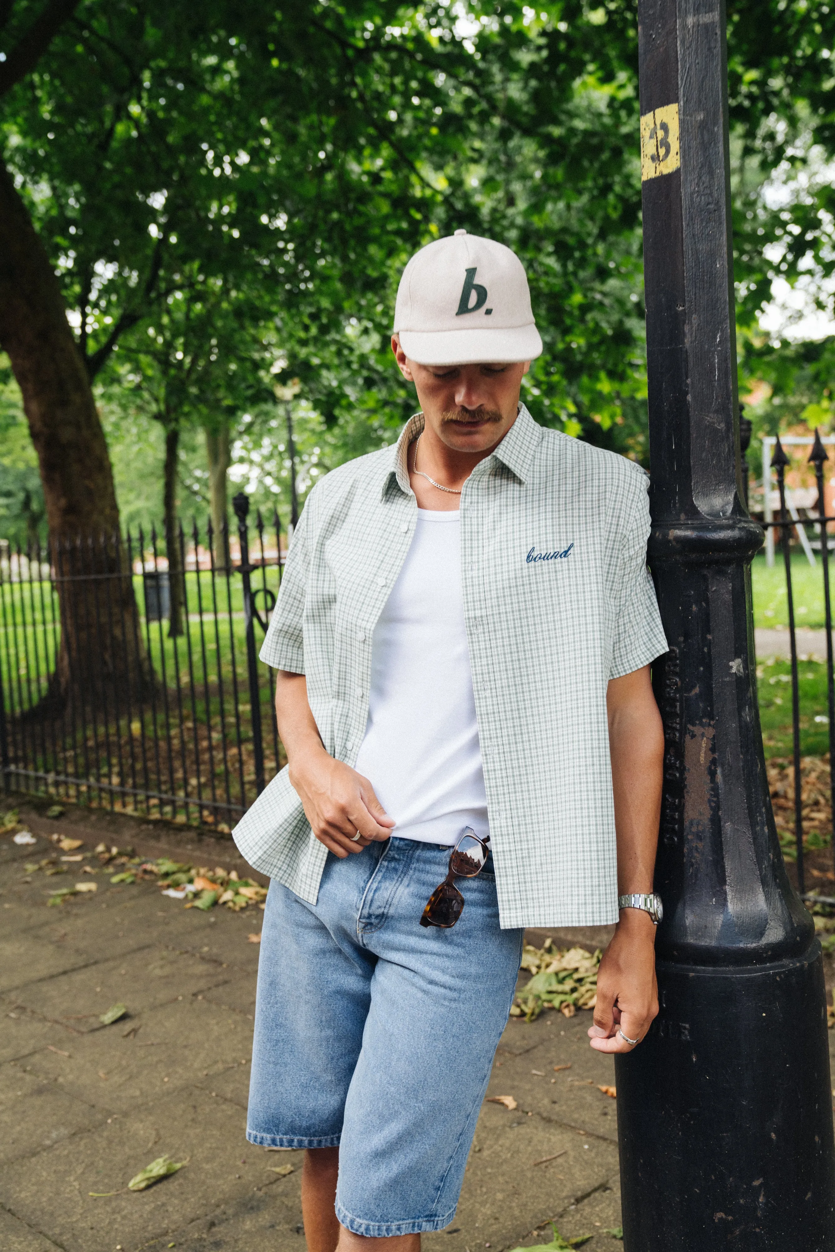 BOTHA CROPPED GINGHAM SHIRT - GREEN sold by Bound product image thumbnail 2