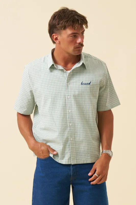 BOTHA CROPPED GINGHAM SHIRT - GREEN sold by Bound