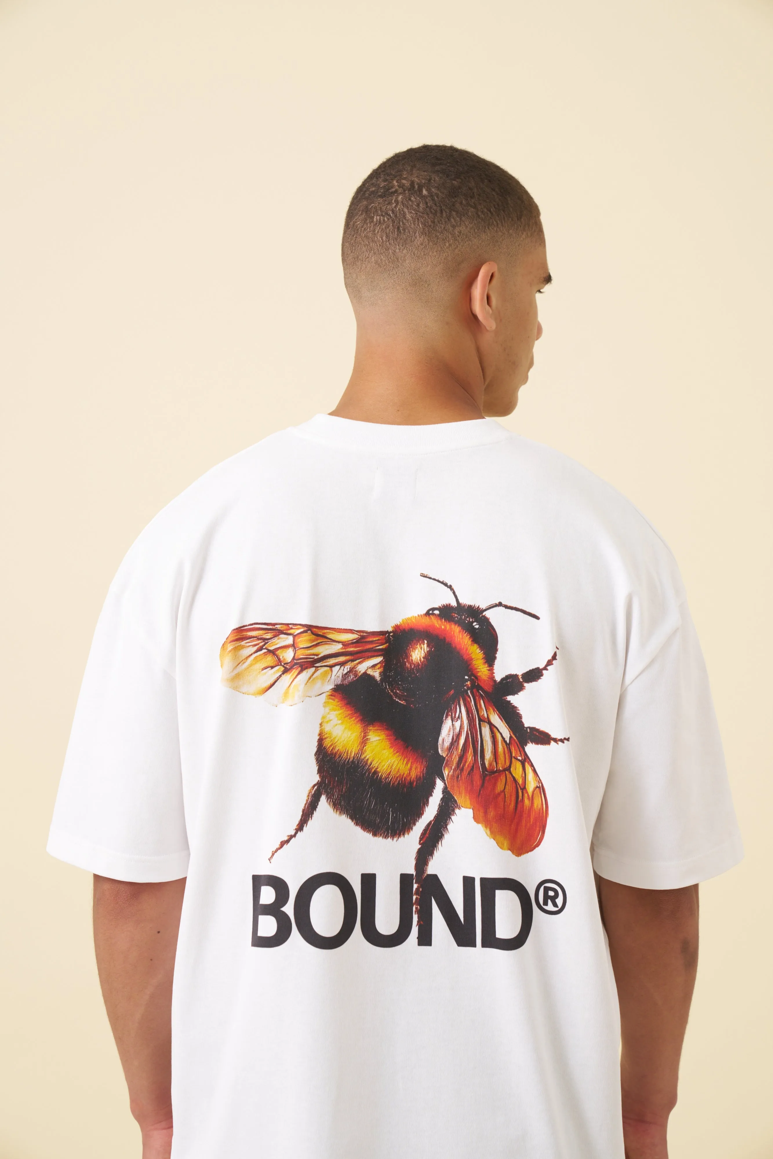 BUZZIN' TEE - WHITE sold by Bound product image thumbnail 5