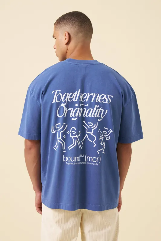 DANCING TEE - WASHED LIGHT NAVY sold by Bound