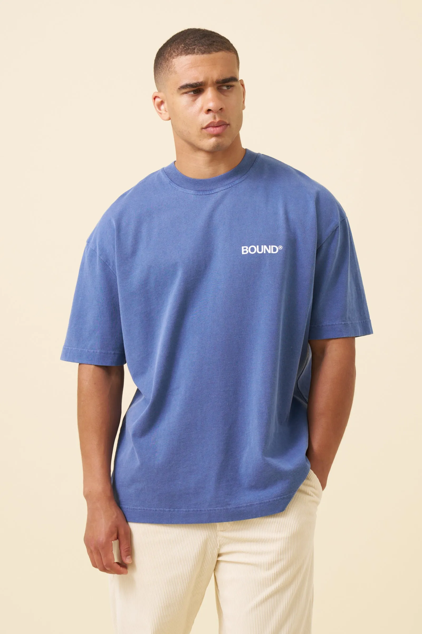 INDUSTRY FIRST TEE - WASHED LIGHT NAVY sold by Bound product image thumbnail 2