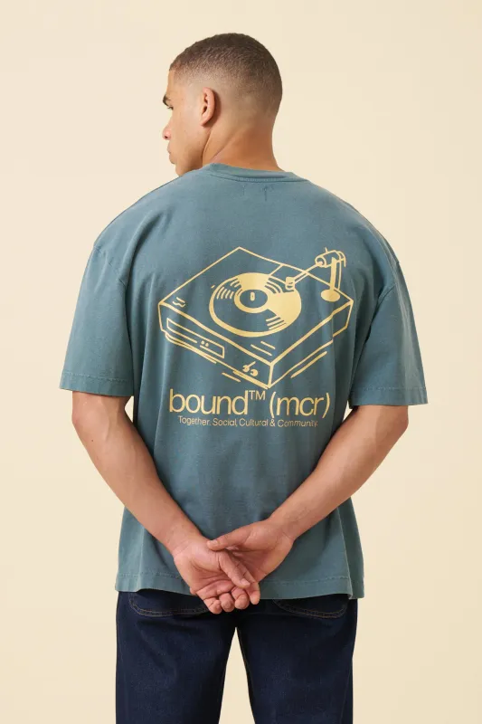 RECORD TEE - WASHED FOREST GREEN sold by Bound