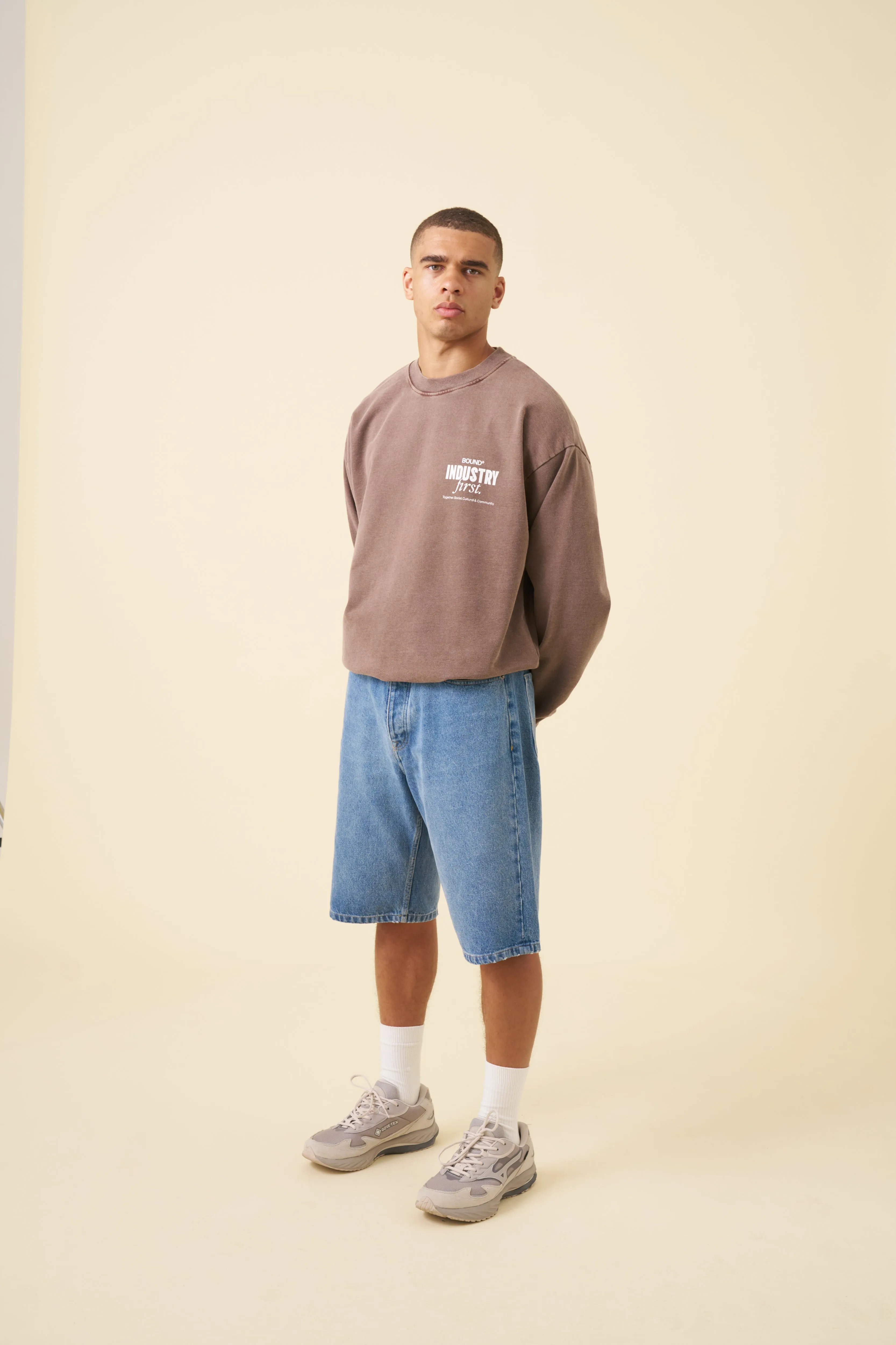 INDUSTRY FIRST SWEATER - WASHED LIGHT BROWN sold by Bound product image thumbnail 3