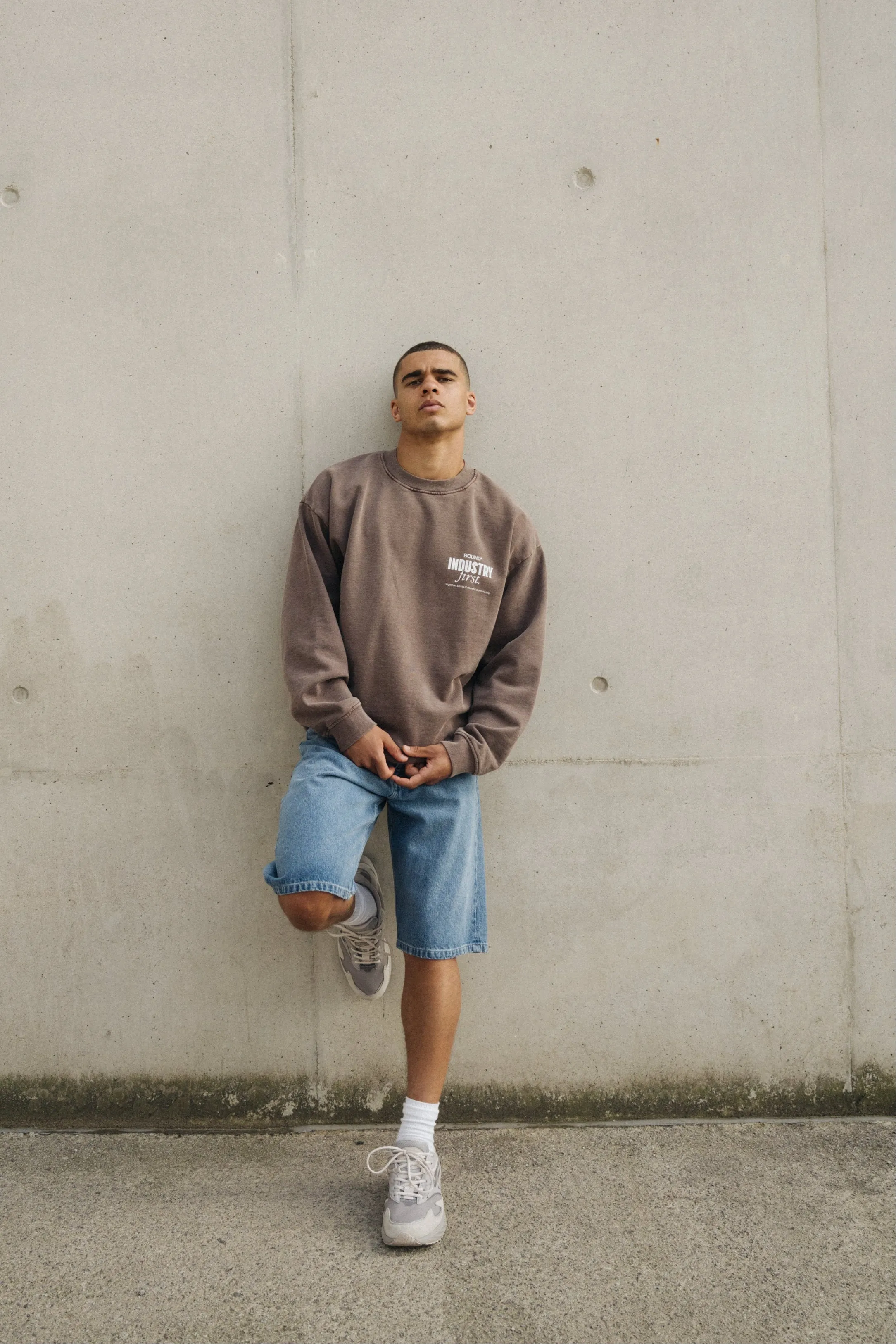 INDUSTRY FIRST SWEATER - WASHED LIGHT BROWN sold by Bound product image thumbnail 5