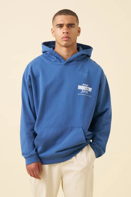 INDUSTRY FIRST HOODIE - NAVY sold by Bound