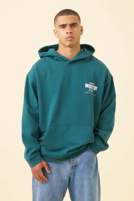 INDUSTRY FIRST HOODIE - FOREST GREEN sold by Bound
