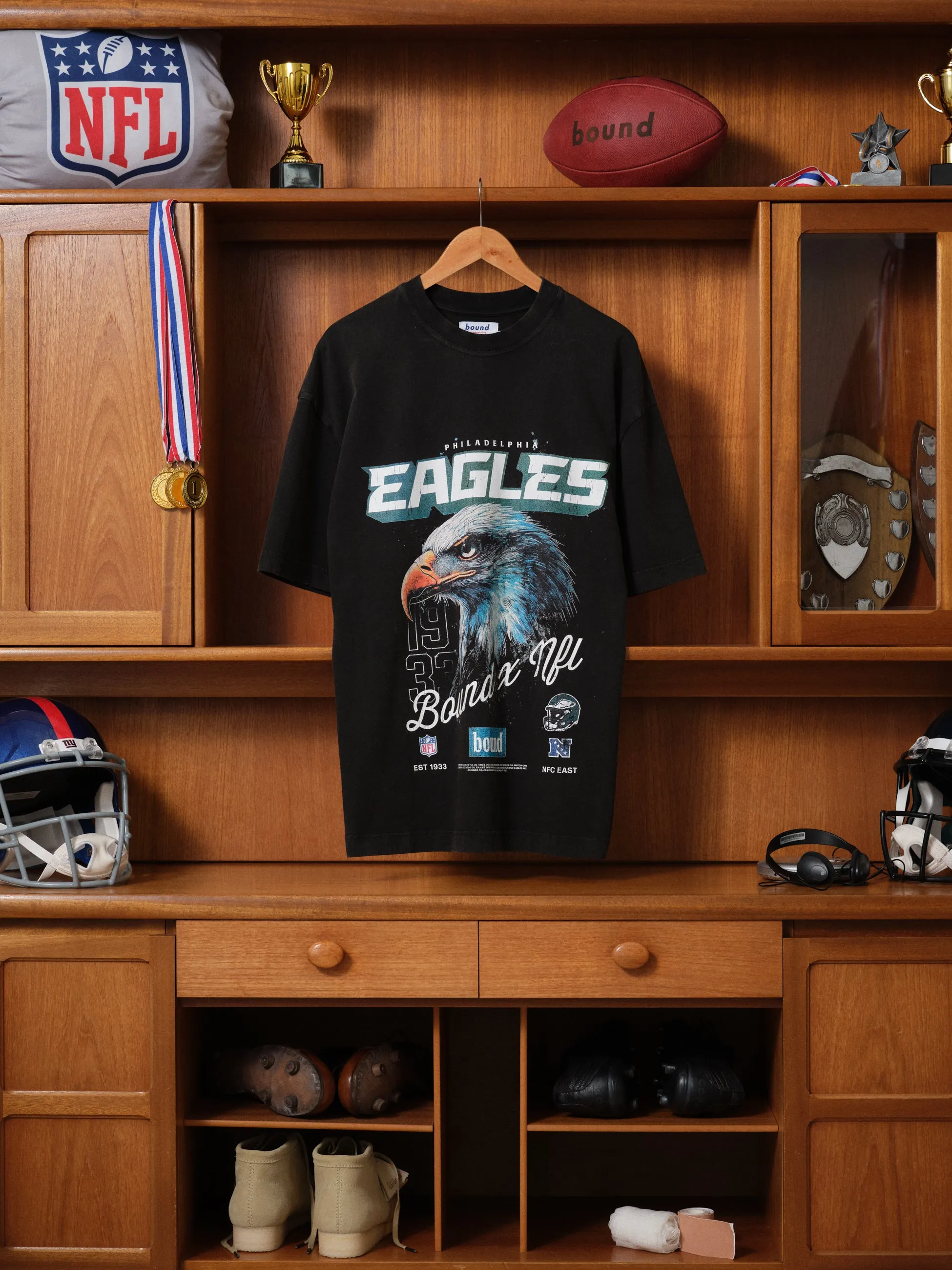 EAGLES RETRO TEE - VINTAGE WASHED BLACK sold by Bound product image thumbnail 4