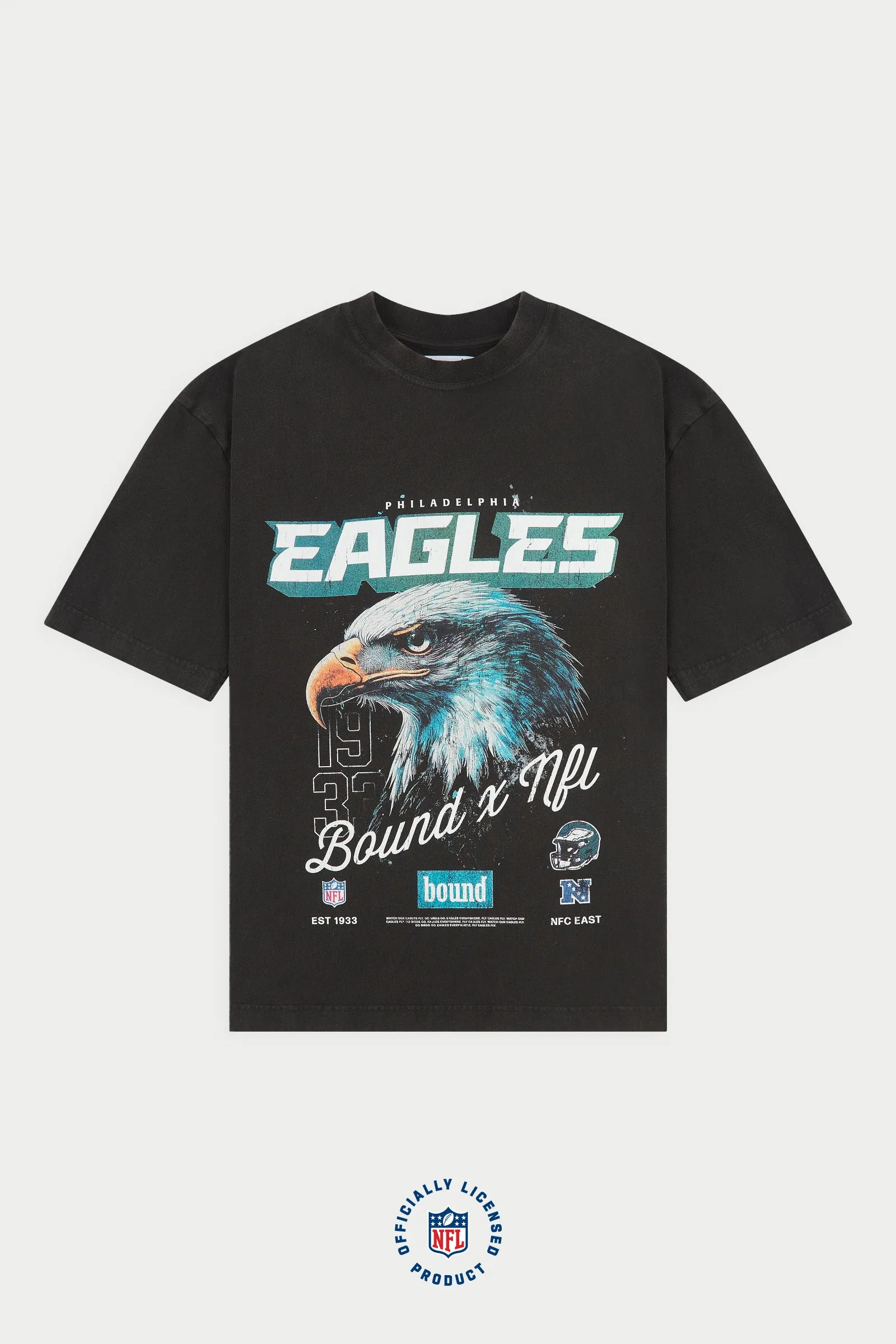 EAGLES RETRO TEE - VINTAGE WASHED BLACK sold by Bound