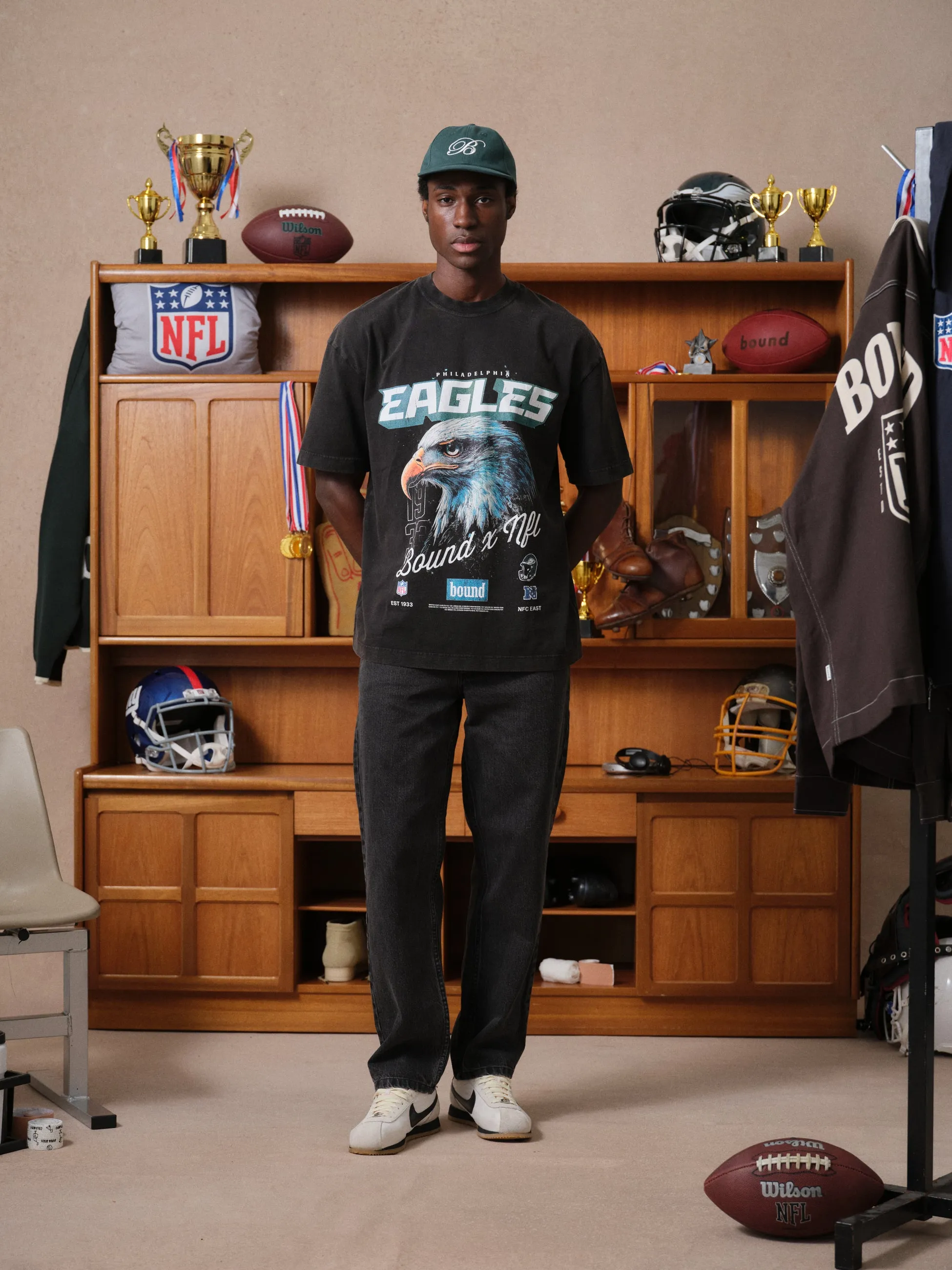 EAGLES RETRO TEE - VINTAGE WASHED BLACK sold by Bound product image thumbnail 2