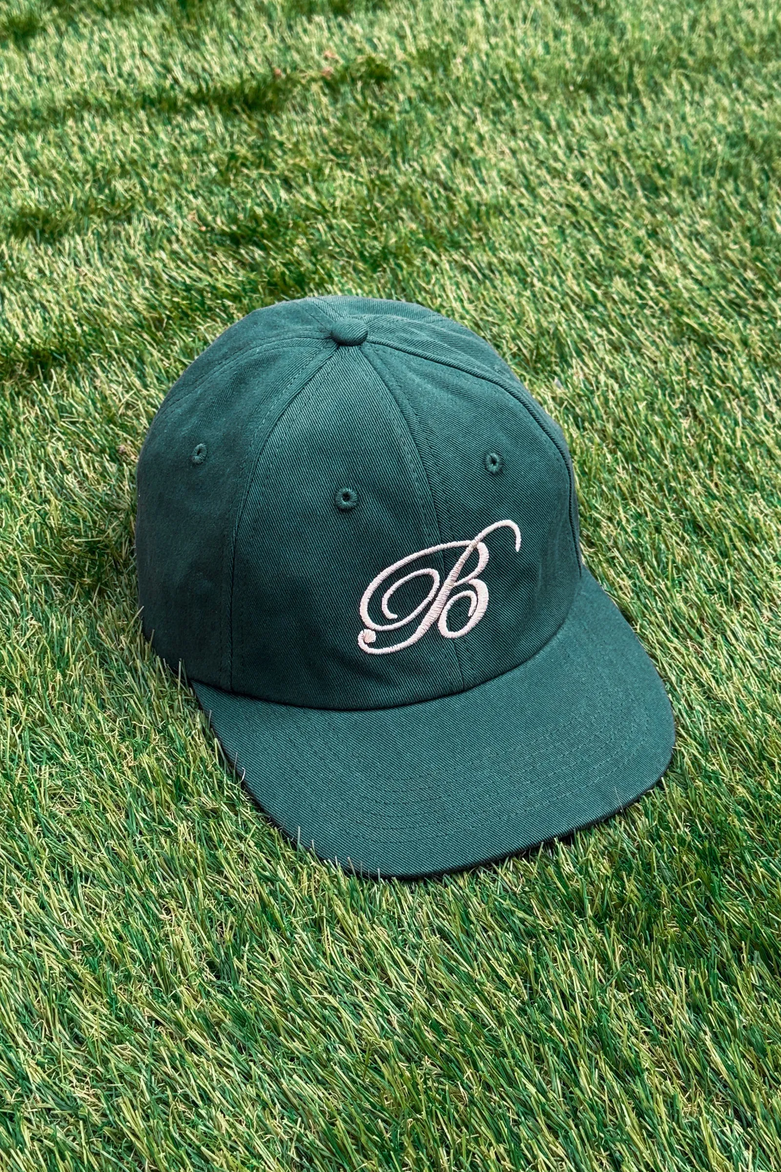 SCRIPT EMBROIDERED 6 PANEL CAP - FOREST GREEN sold by Bound product image thumbnail 5