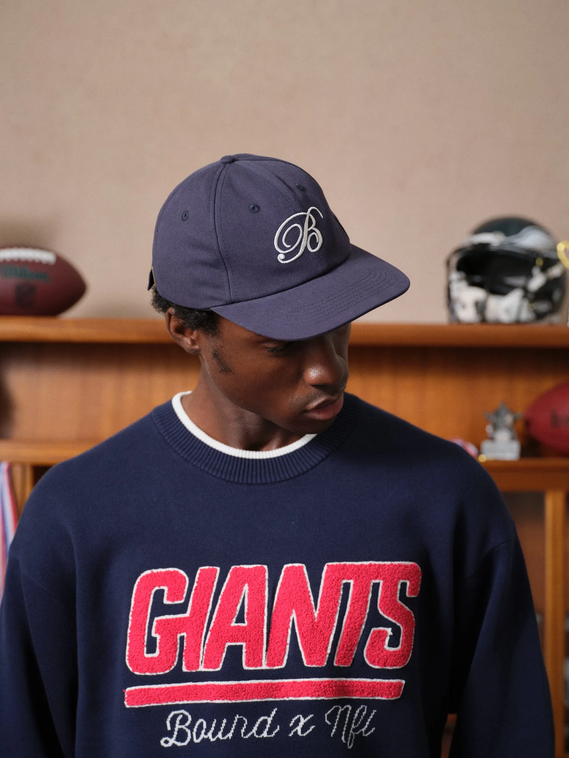 SCRIPT EMBROIDERED 6 PANEL CAP - NAVY sold by Bound product image thumbnail 2