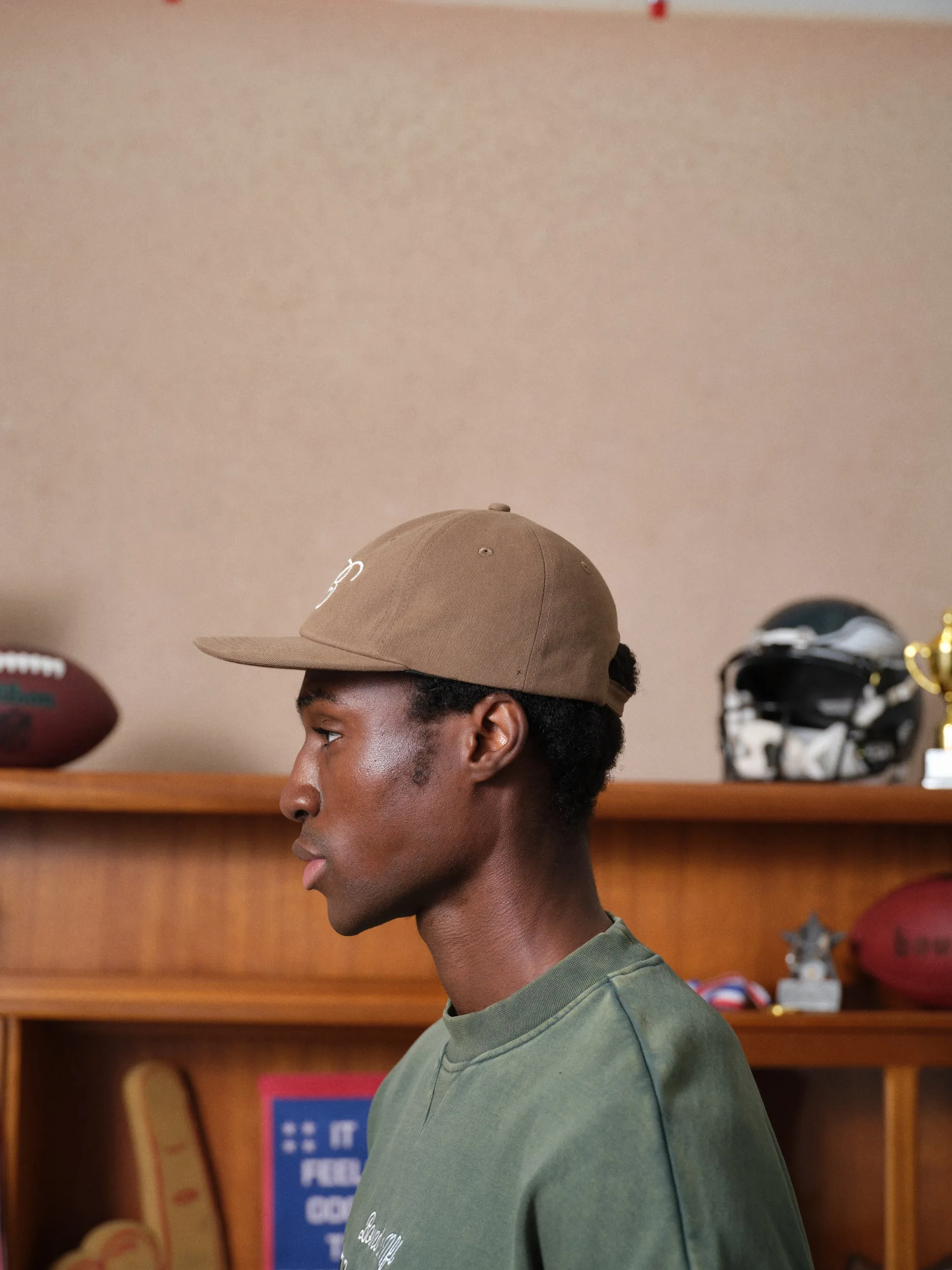 SCRIPT EMBROIDERED 6 PANEL CAP - MUSHROOM sold by Bound product image thumbnail 4