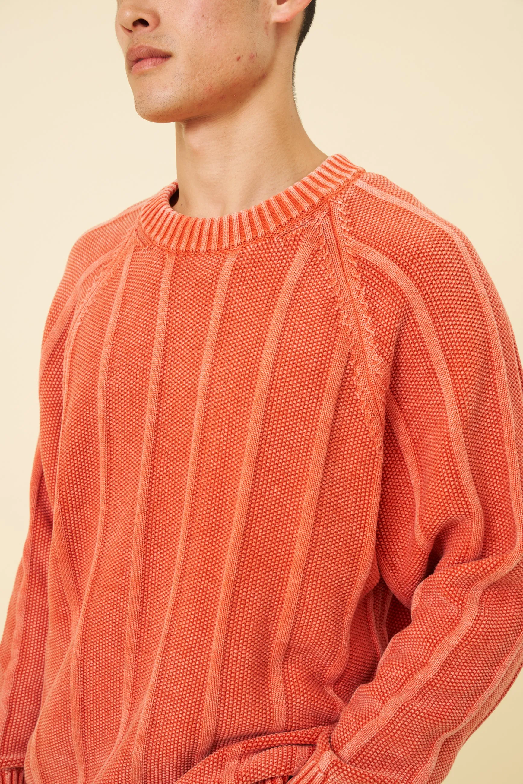 MELVIN WASHED SWEATER - BRIGHT ORANGE sold by Bound product image thumbnail 3