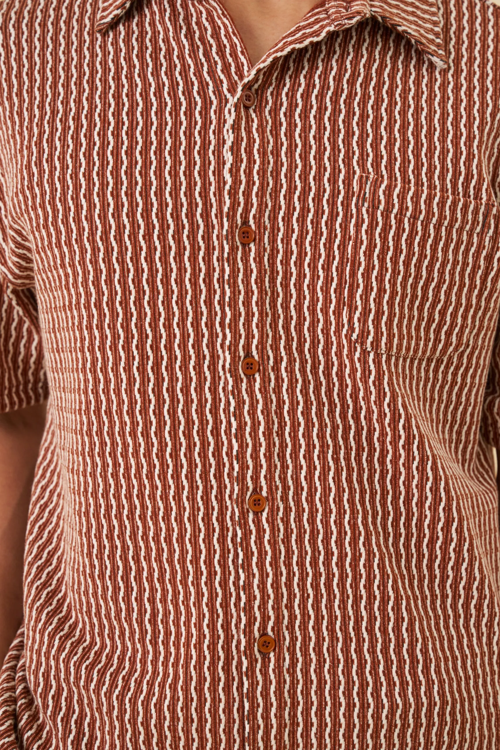 CASTRO WOVEN POLO - RUST sold by Bound product image thumbnail 5