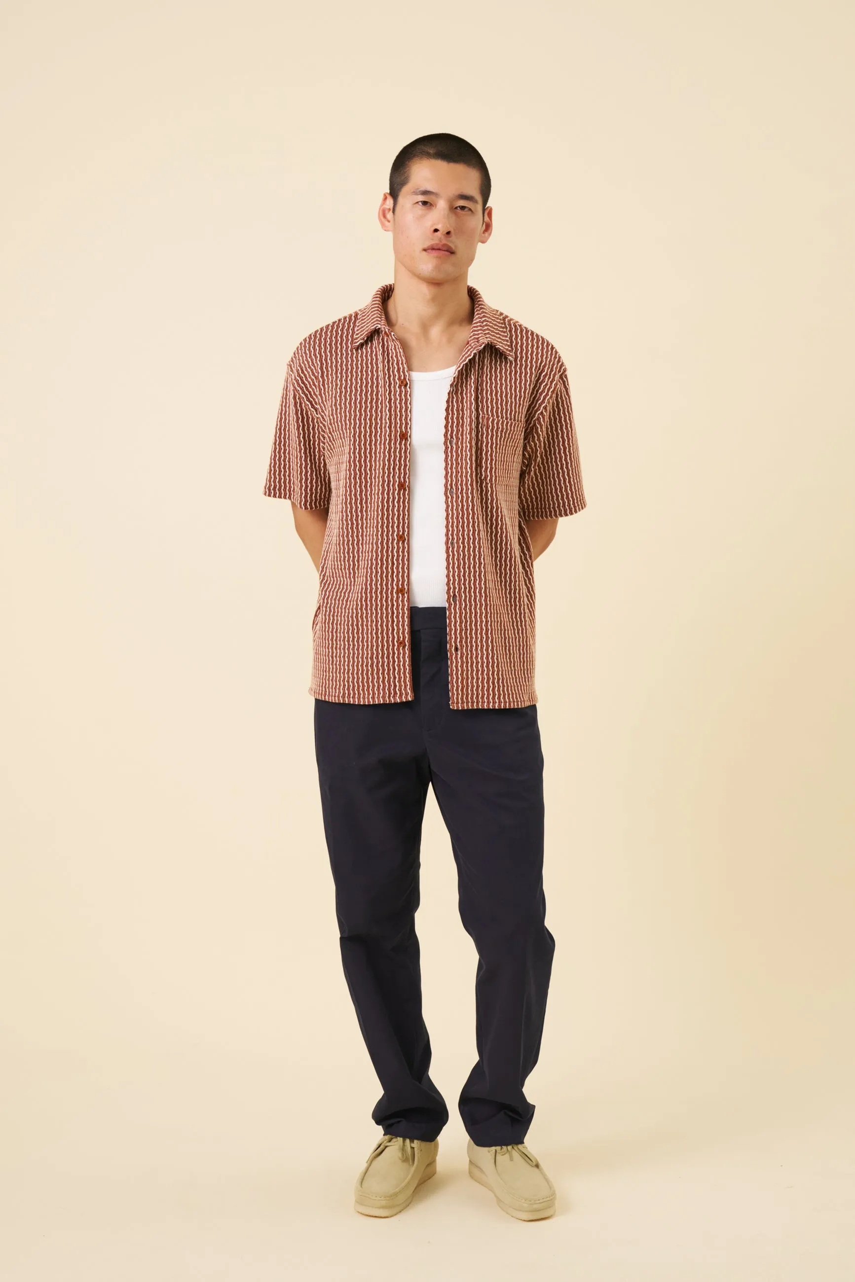 CASTRO WOVEN POLO - RUST sold by Bound product image thumbnail 2